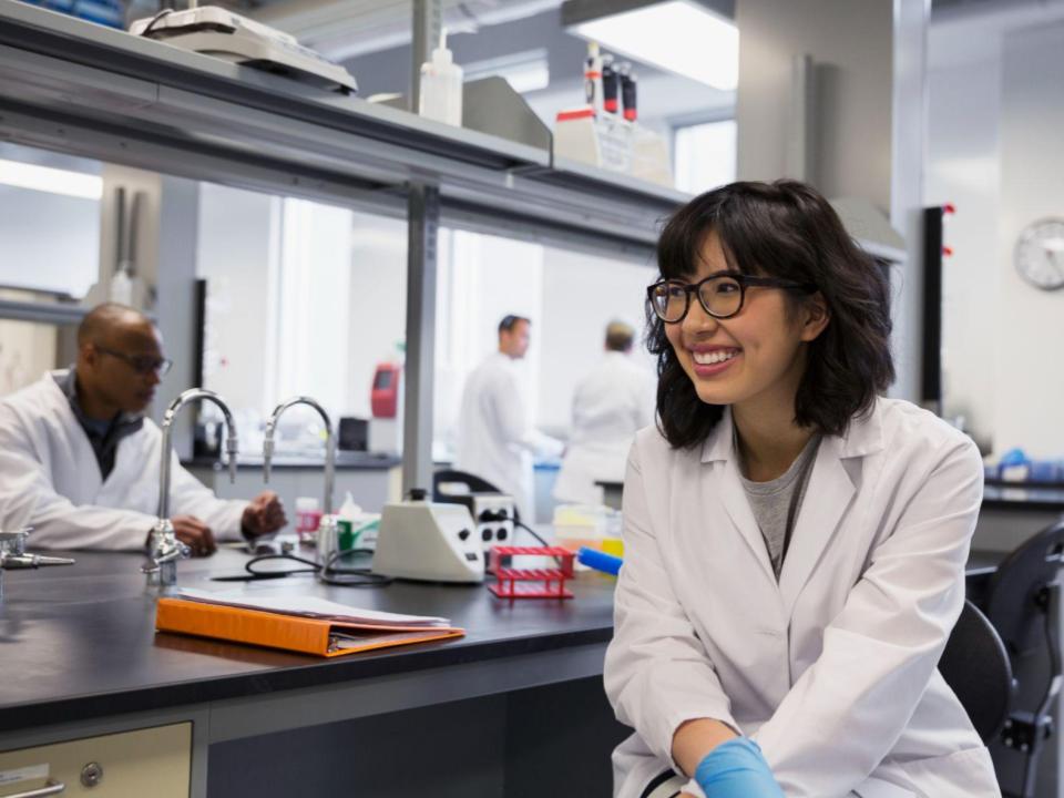 Student in a laboratory.